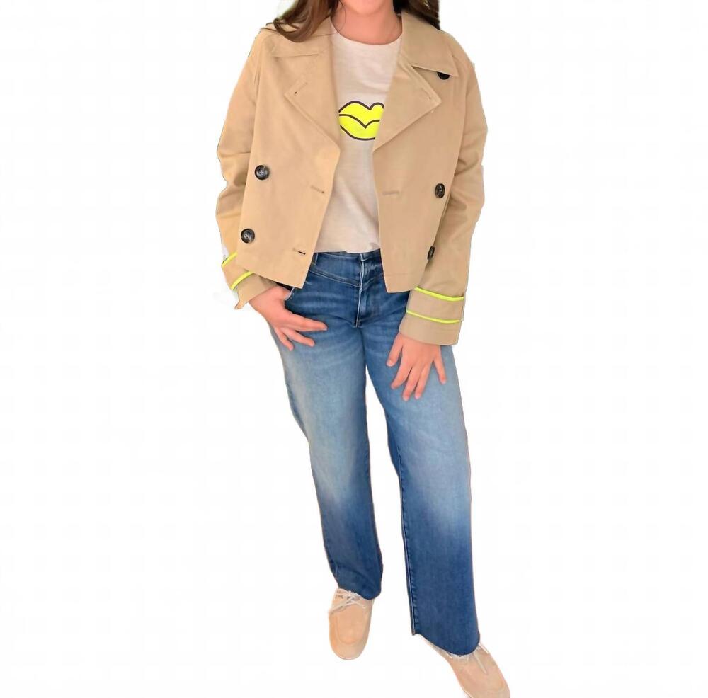 NEW LISA TODD women's in trench jacket in beige